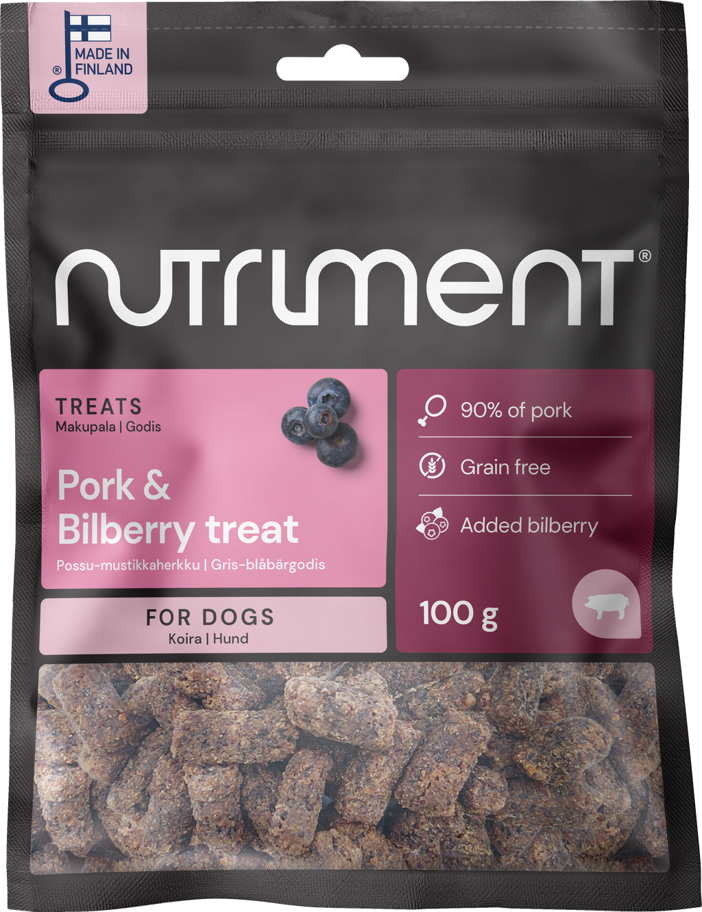 Nutriment Pork-Bilberry Treat 100g
