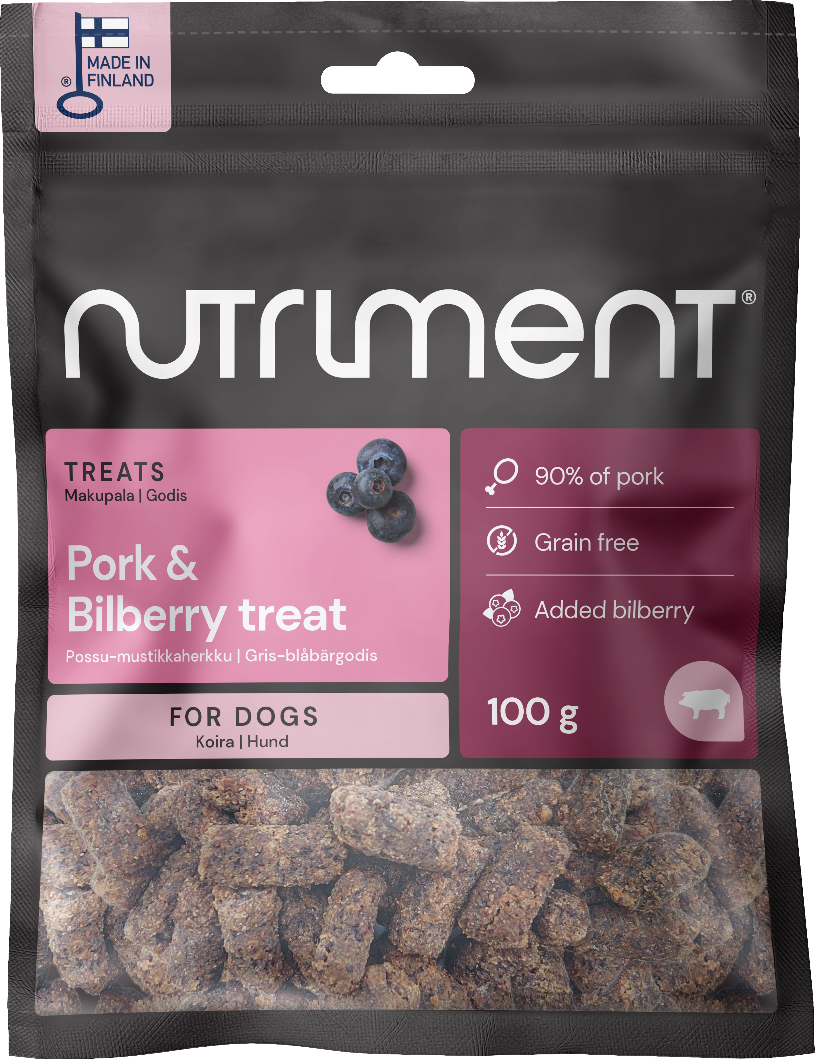 Nutriment Pork-Bilberry Treat 100g